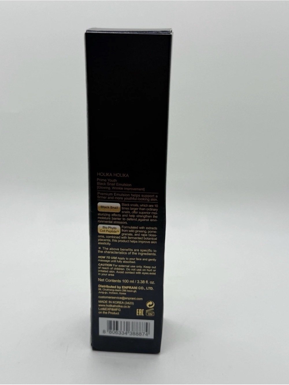 Holika Holika Black Snail Emulsion - Black & Gold - Picture 3 of 4